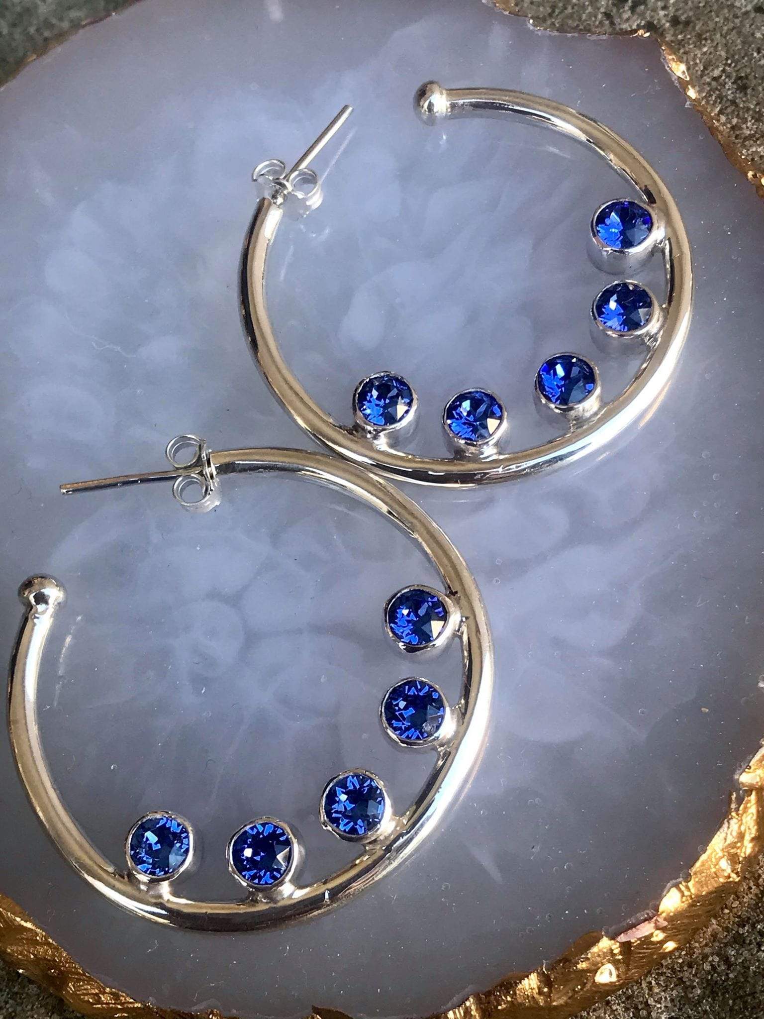 Gemcare Hoops Blue Topaz - Image 3